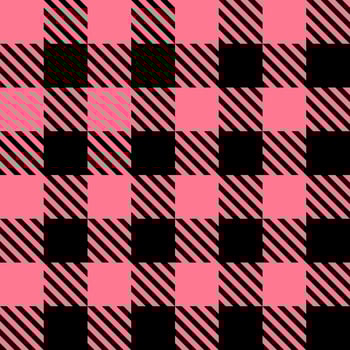 Pink scotch pattern cut black for destroying tablecloths, clothes or various fabric patterns. vector