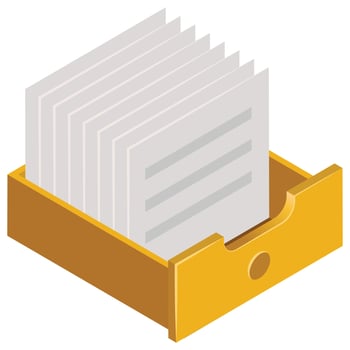 Archives - Isometric 3d illustration. vector