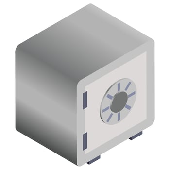 Locker - Isometric 3d illustration. vector