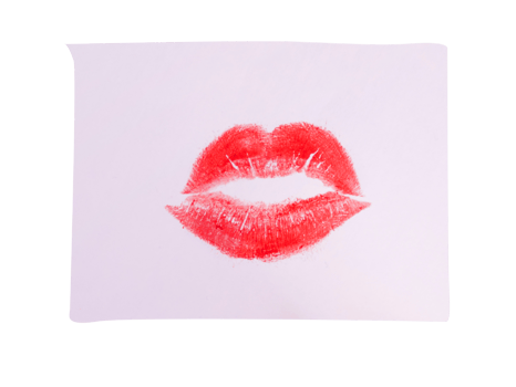 red lips on paper png