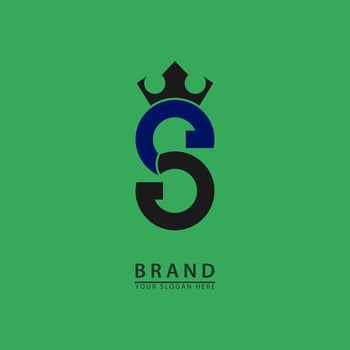 concept letter S crowned with king initials company name logo icon vector