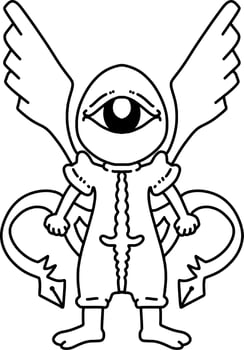 black and white of cute cartoon for coloring vector