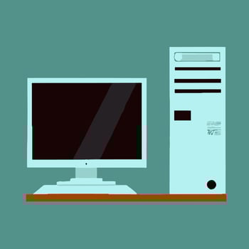 Computer icon design PC illustration screen cartoon vector desktop graphic