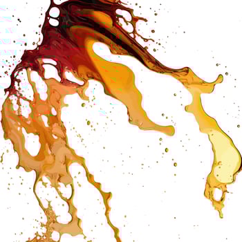 Brown Orange Dripping Marble Ink Splash vector