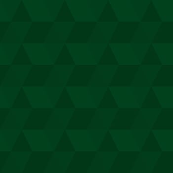 Flat vector seamless pattern, modern geometric dark green background.