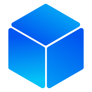 Blue cube Gradient png