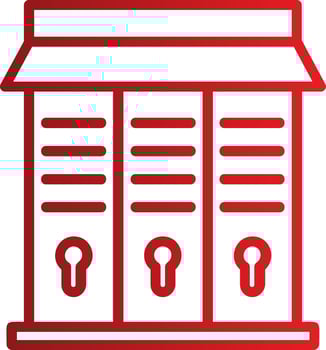 Lockers Vector Icon