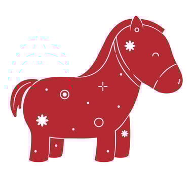 horse chinese zodiac vector