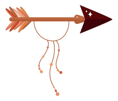 orange arrow design vector