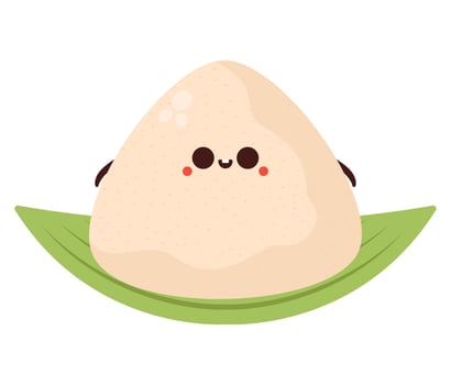 kawaii zongzi illustration vector