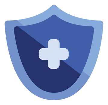 blue medical shield vector