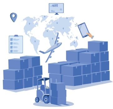 Logistics and shipping of container truck at ship port for business Container Cargo ship and cargo plane with crane bridge working at shipyard at sunrise, logistics import export and shipping vector
