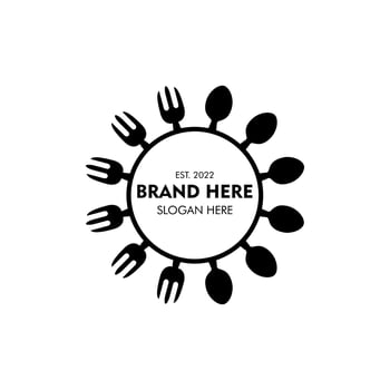 Restaurant for logo or symbol in flat design concept vector