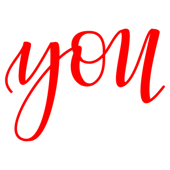 You Calligraphy Lettering on Transparent Background png