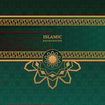 Islamic Pattern Design Background with Geometric Mandala Border Art vector