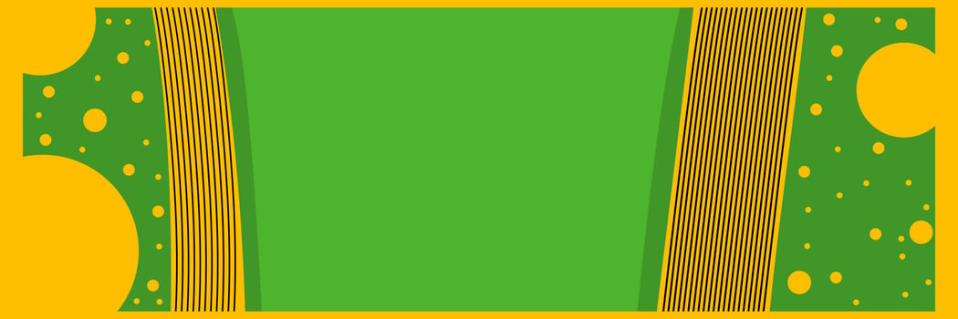 background abstract green and yellow color in flat design for banner or website vector