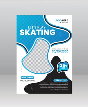 Skating Sports flyer poster template vector
