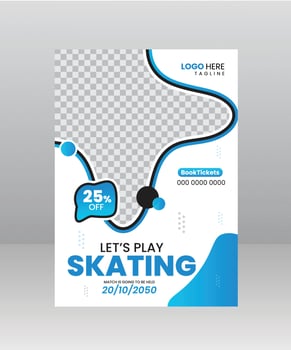 Skating Sports flyer poster template vector