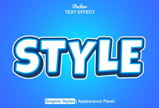 style text effect with modern and editable graphics vector