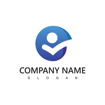 People Logo Template, Charity, Teamwork, And Social Media Network Icon vector