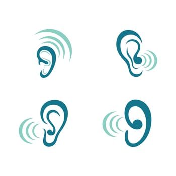 Hearing Logo Template vector