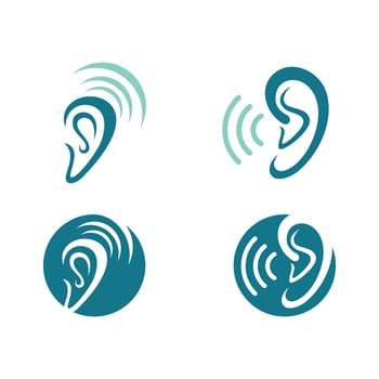 Hearing Logo Template vector