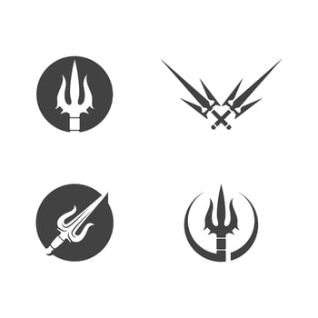 Trident Logo Template vector icon