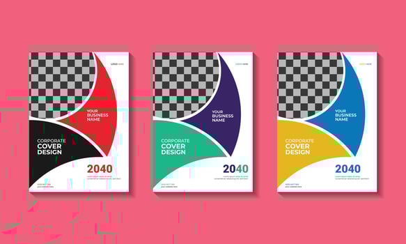 Corporate business book cover design template. Modern annual report, Business presentation template, catalog, magazine and cover modern layout template. vector