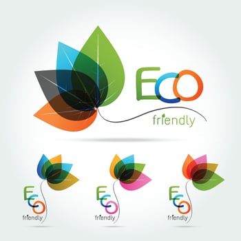 Green leaf logo design vector