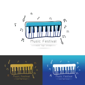 abstract piano keyboard Vector illustration