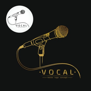 Microphone logo vector