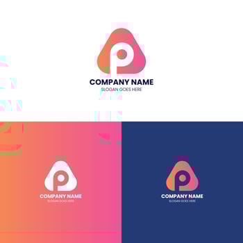 PA monogram logo isolated with a triangle shape, letter p logo design vector