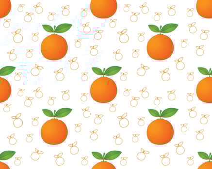 Orange fruit seamless pattern vector