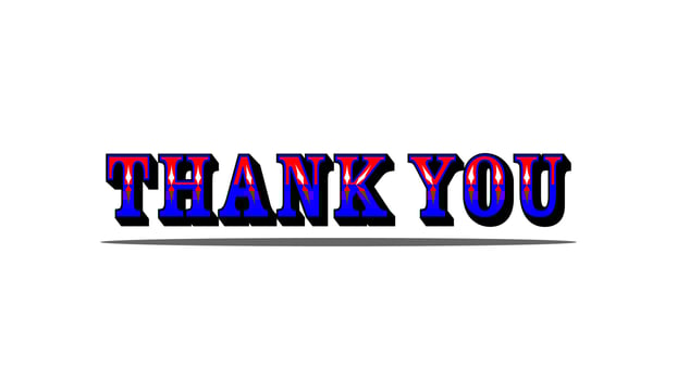 Thank You blue red typography lettering with white background, vector illustration.