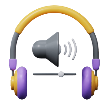 Wireless headphones 3d render png