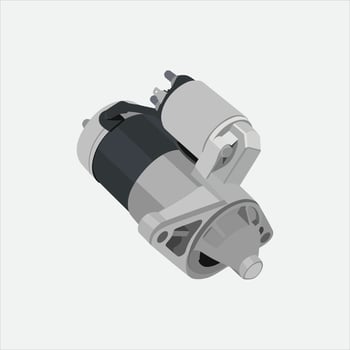 Isometric illustration of alternator vector icon. 3d alternator