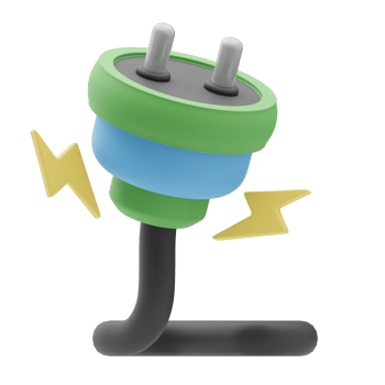 3d Illustration power plug Renewable Energy png