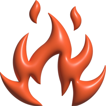 3d icon flame fire png