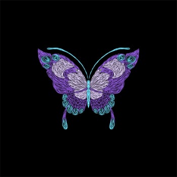 flying butterfly artwork style illustration design vector