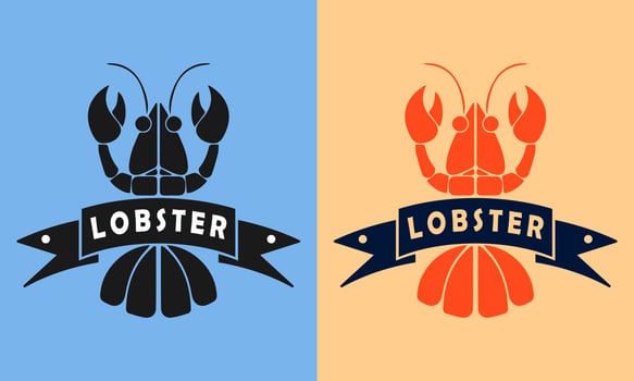 vector lobster logo for food and restaurant