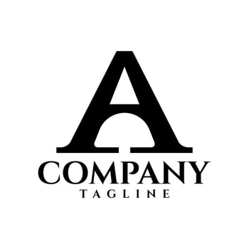 letter A logo with a classic elegant style, good for any business. vector