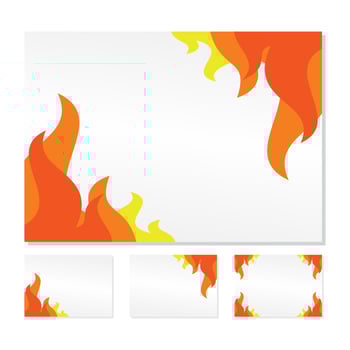 Colorful background of flame shapes, colored curved lines. Template for design vector