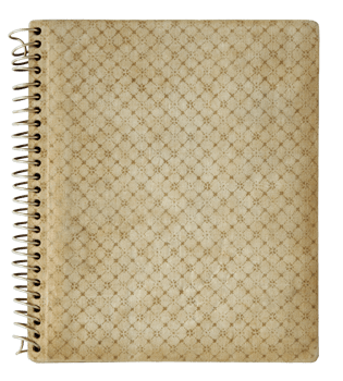 vintage book cover isolated with clipping path for mockup png