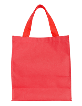 red canvas shopping bag isolated with clipping path for mockup png