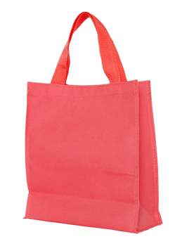 red canvas shopping bag isolated with clipping path for mockup png