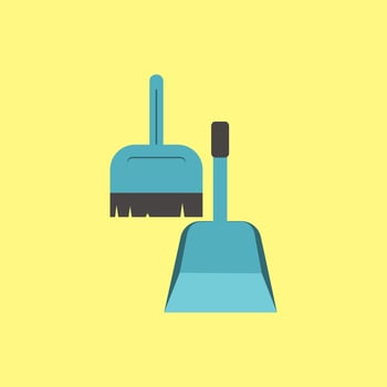 cleaning tools flat illustration vector