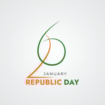 26 January India Republic Day 74th Celebration Social Media Post vector
