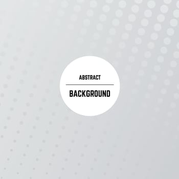 Abstract monochrome background with dots, halftone effect and circle in center. Vector illustration.