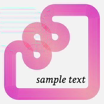 Vector Frame with Geometric Stripy Line.