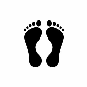 Sole. Foot icon template. Stock vector illustration.